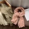 Cotton and Linen Scarf Atmosphere Lace Embroidered Scarf Silk Scarf Fashion Versatile Literary Scarf Small Shawl