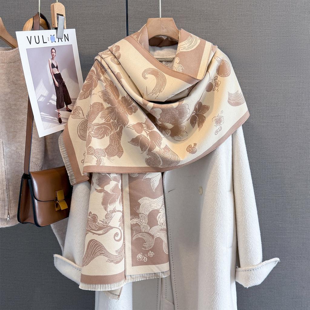 Casual Fashion Brand Designers Neckerchief Winter Women Warm Scarf Cashmere Shawl Wrap Bufanda Poncho Echarpe Pashmina Stoles