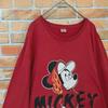 [Б/У] Disney Футболка с длинным рукавом уличного стиля с огненным принтом Микки Мауса