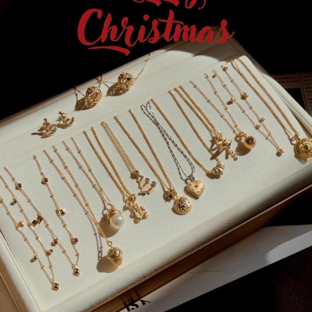 Little Red Book Gold Gingerbread Man & Christmas Tree Candy Necklace