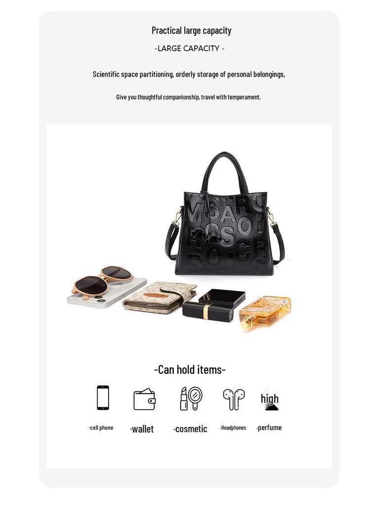 Thousand Classic 2025 Осень/Зима Большая Вместимость Сумка из Коровьей Кожи для Женщин - На Плечо и Через Плечо