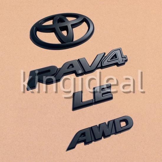 -  2024 2025 Overlay For RAV4 LE AWD Hybrid Matte Black Out letters Kit