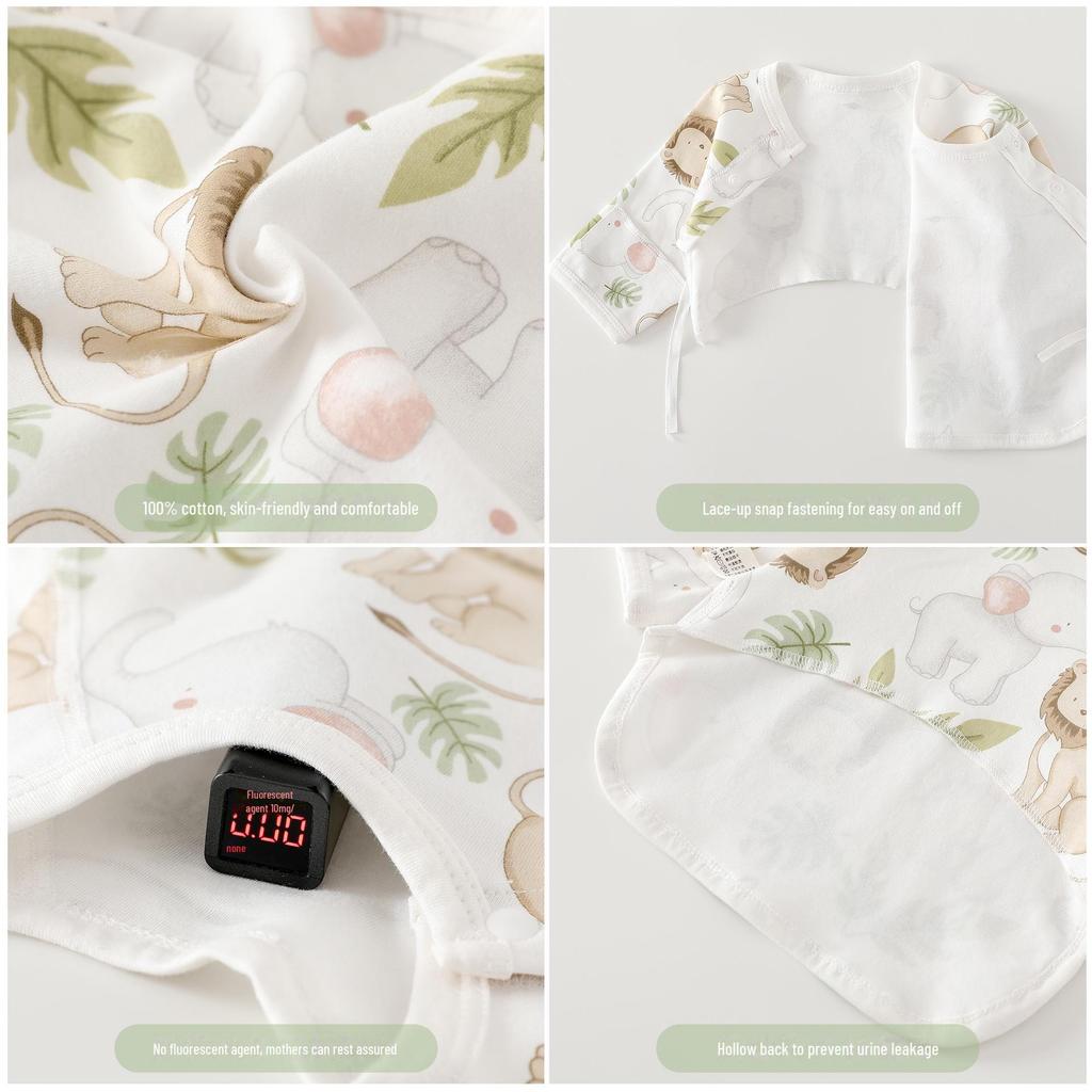 Комбинезон для новорожденных из чистого хлопка с длинными рукавами на весну и осень