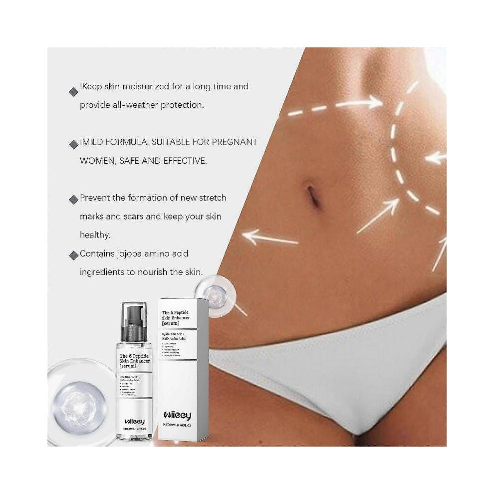 The 6 Peptide Skin Booster Serum, Repairing Serum with Hyaluronic Acid, Reduces Fine Lines & Wrinkles, Soothes Skin, Skin Renewal Boosting Facial Esse