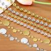 Gold & Silver Electroplated Bead String for DIY Christmas Tree Decorations