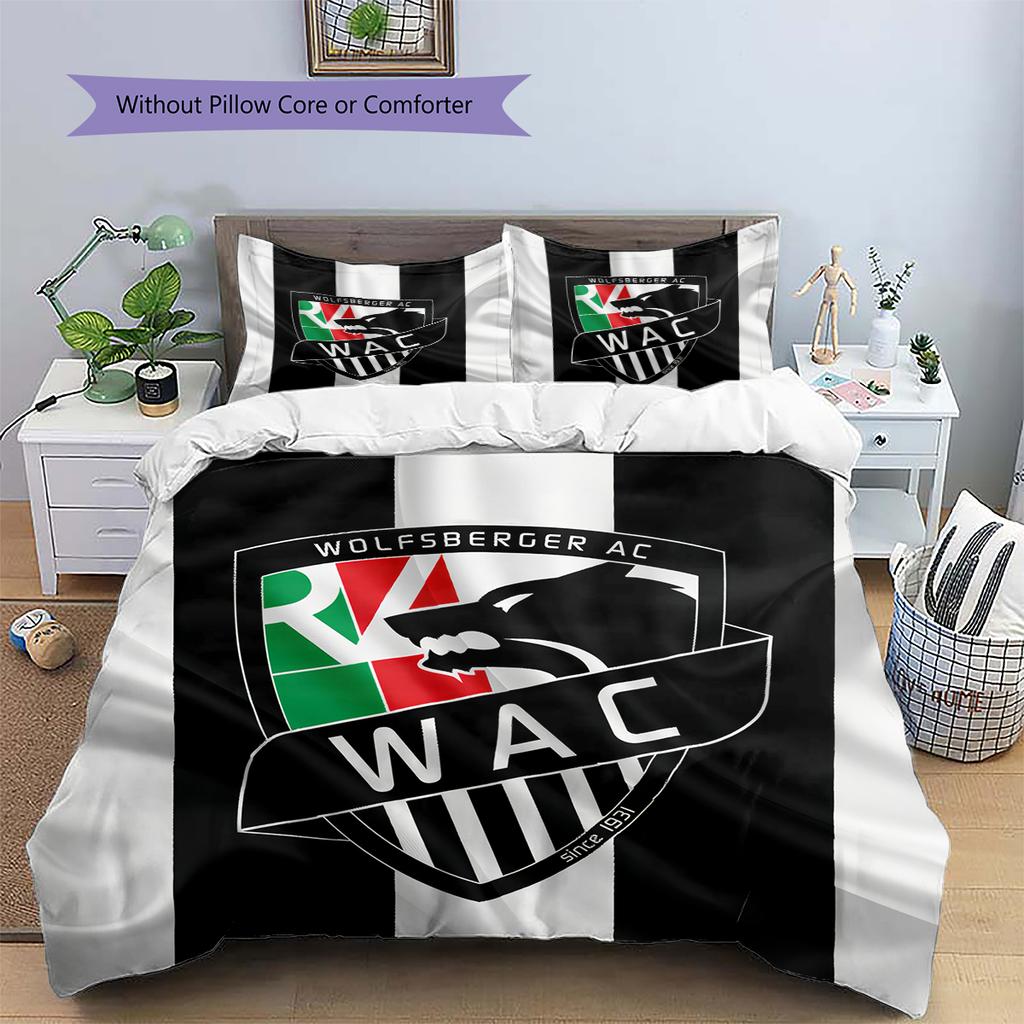 Wolfsberger AC Pattern Bedding Home Decoration Birthday & Festival Gift (1 * duvet cover + 2 * pillowcase, without core)