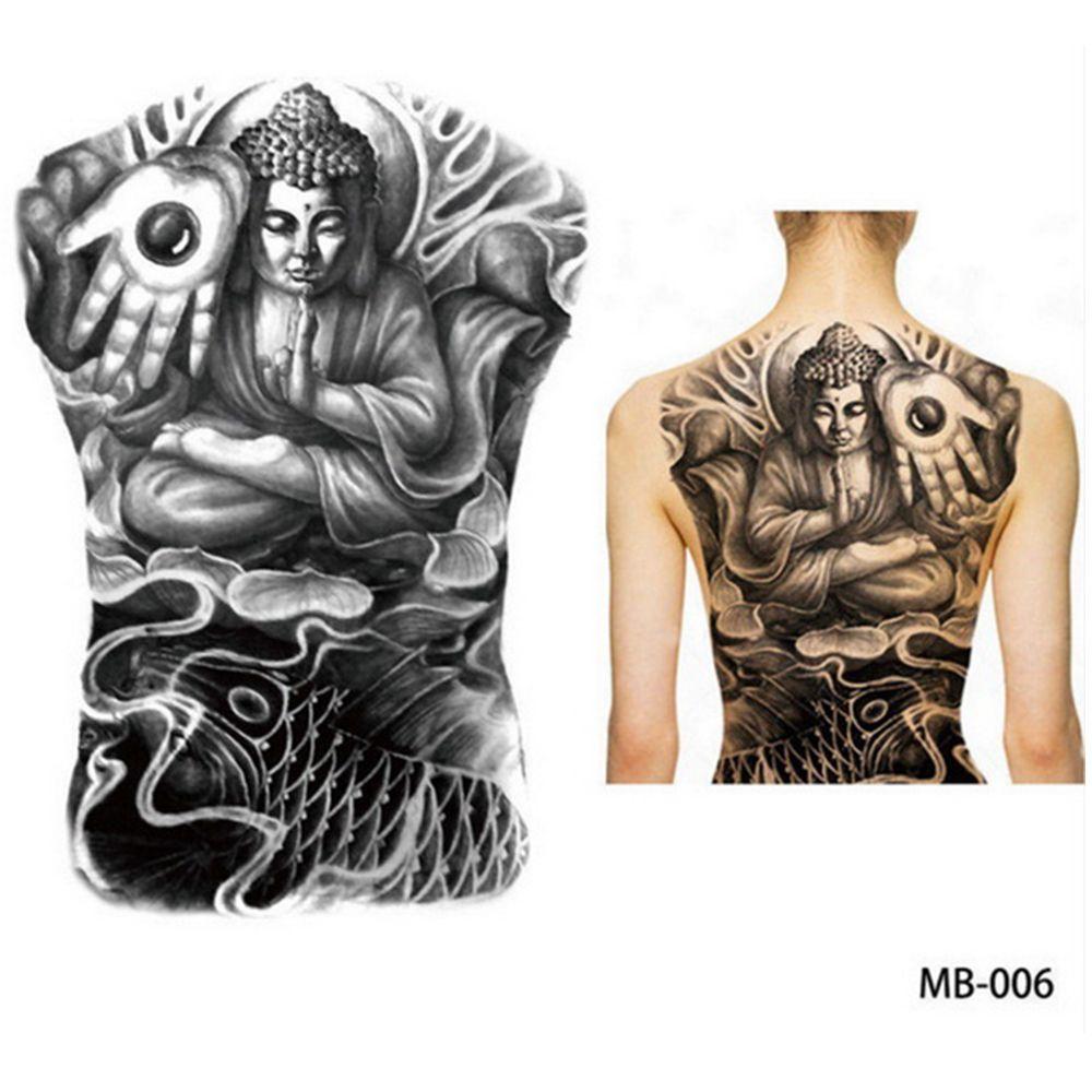 Wolf Large Tiger Dragon Full Back Tattoo Stickers Tattoo Sticker Waterproof Decal TemporaryTattoo