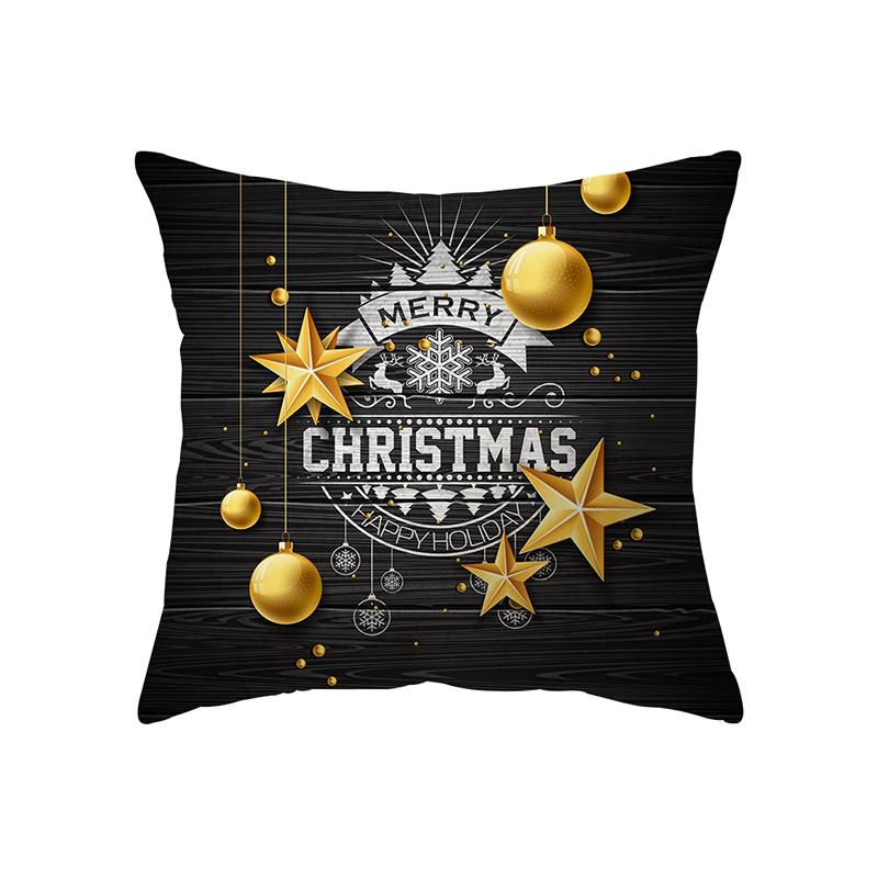 Christmas Theme Decorative Printing Pattern Cushion Cover Home Living Room Sofa Decorative Pillow Pillow Cover