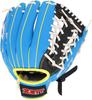 ZETT Catch Ball with Shock Absorbing Lower Elementary Black X Ocean BDG2100VA Glove, Beginner's, Pads, 10-inch (for Students), Right-Handed Throw,