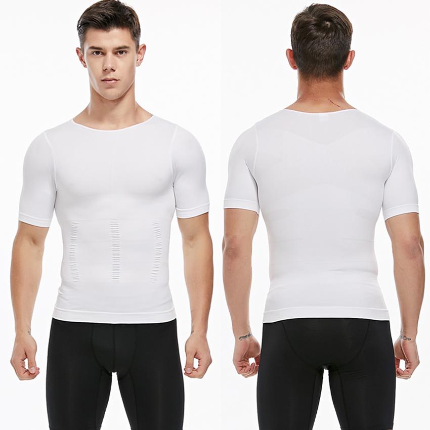Мужская рубашка для похудения, жилет для контроля живота, компрессионный жилет для груди, базовый слой для живота, тонкая корректирующая одежда, топы на бретелях для тренировок, майка