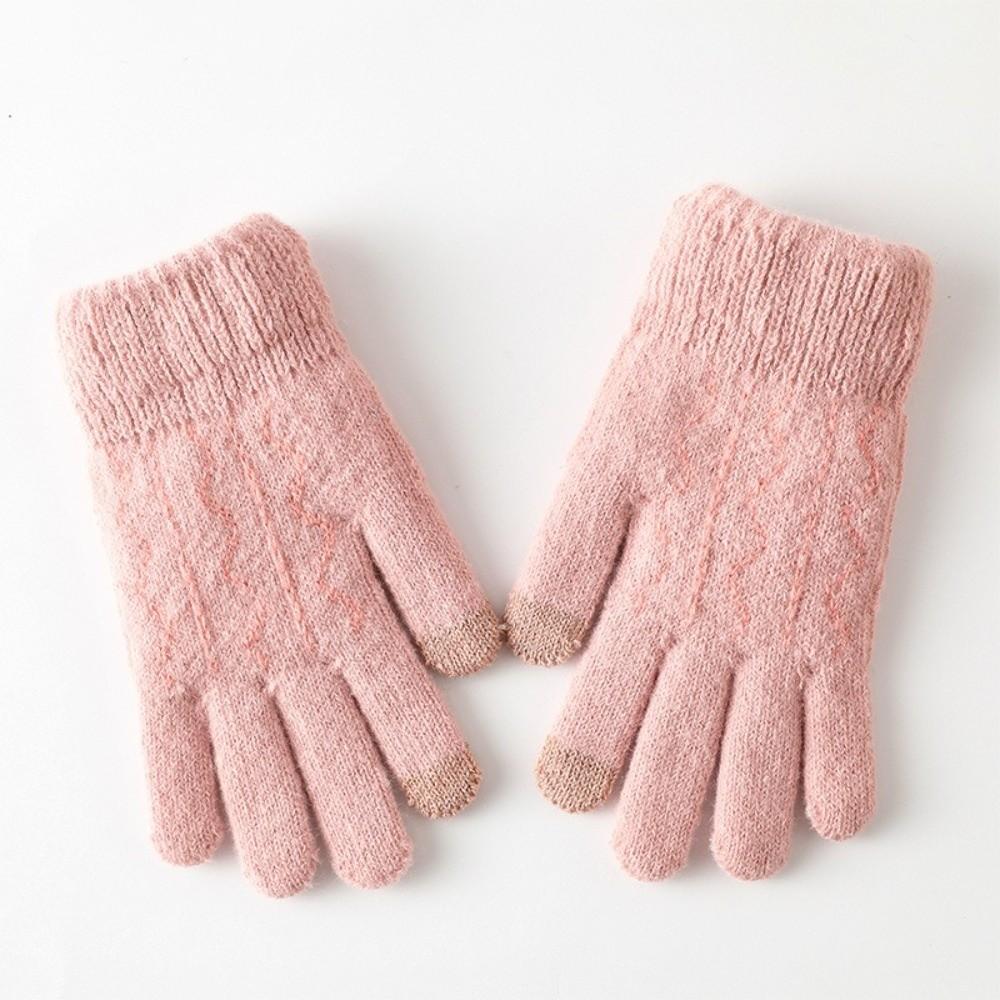 Warm Winter Knitted Gloves Windproof Cycling Gloves Fashion Touch Screen Gloves for Men Women