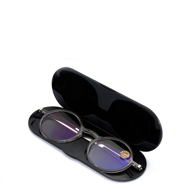 Очки для чтения с легкими линзами Ультратонкие переносные очки для дальнего зрения Очки с защитой от синего излучения Очки с футляром Очки с круглой оправой