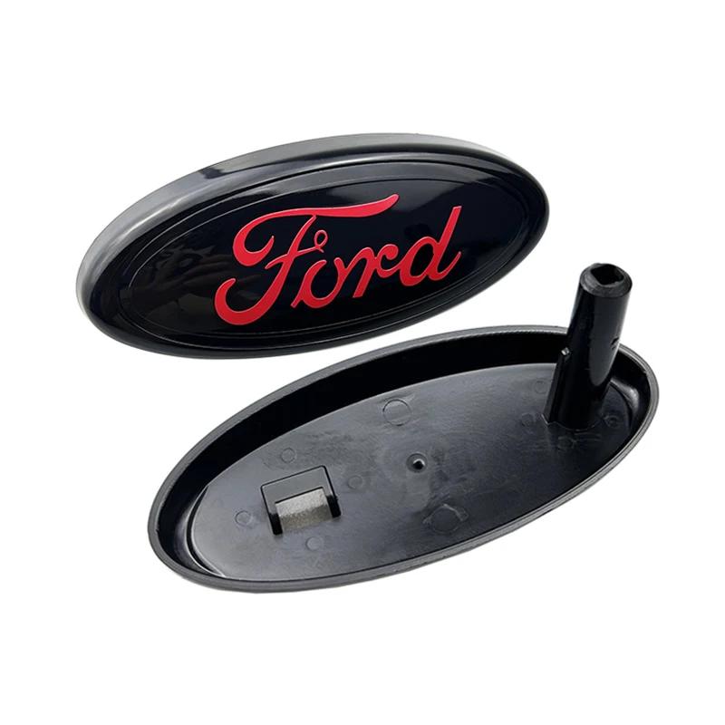 Car Sticker 14.5x6.5cm ABS Car Front Emblem Badge for Ford Focus 2 3 Mondeo Fiesta Ranger Mustang Kuga Explorer Transit Auto Acc