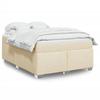 Maison Exclusive - Sommier à lattes de lit avec matelas Crème 140x200 cm Tissu