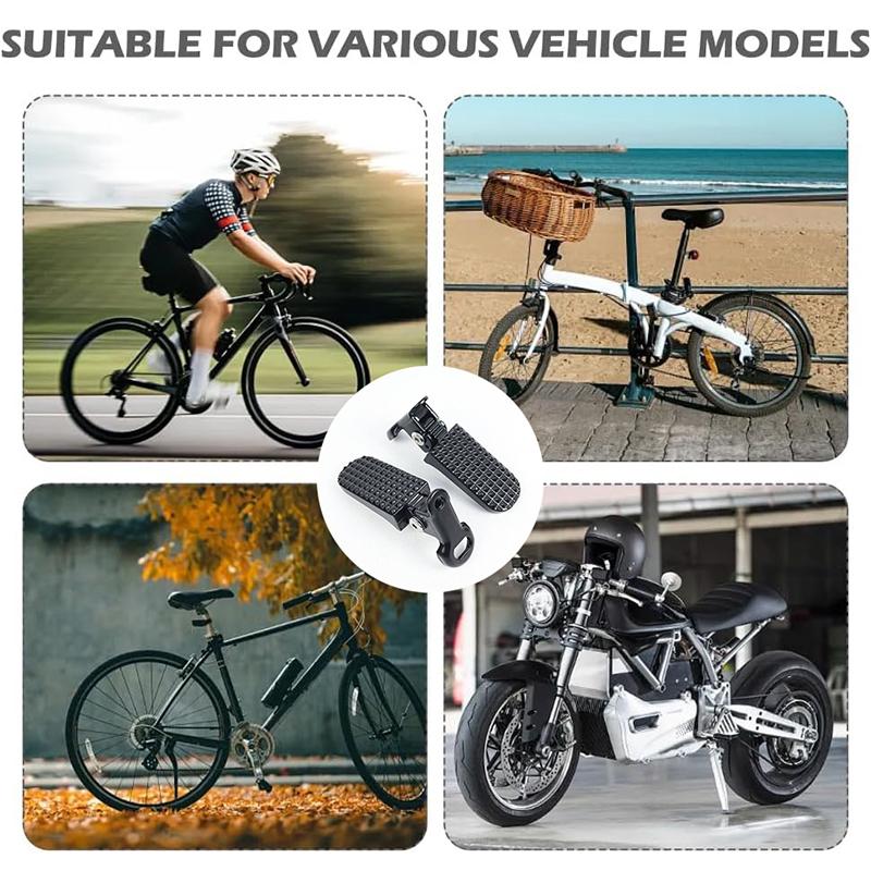 1 пара подножек для велосипеда, алюминиевый сплав, нескользящие подножки для складного и горного велосипеда, прочные