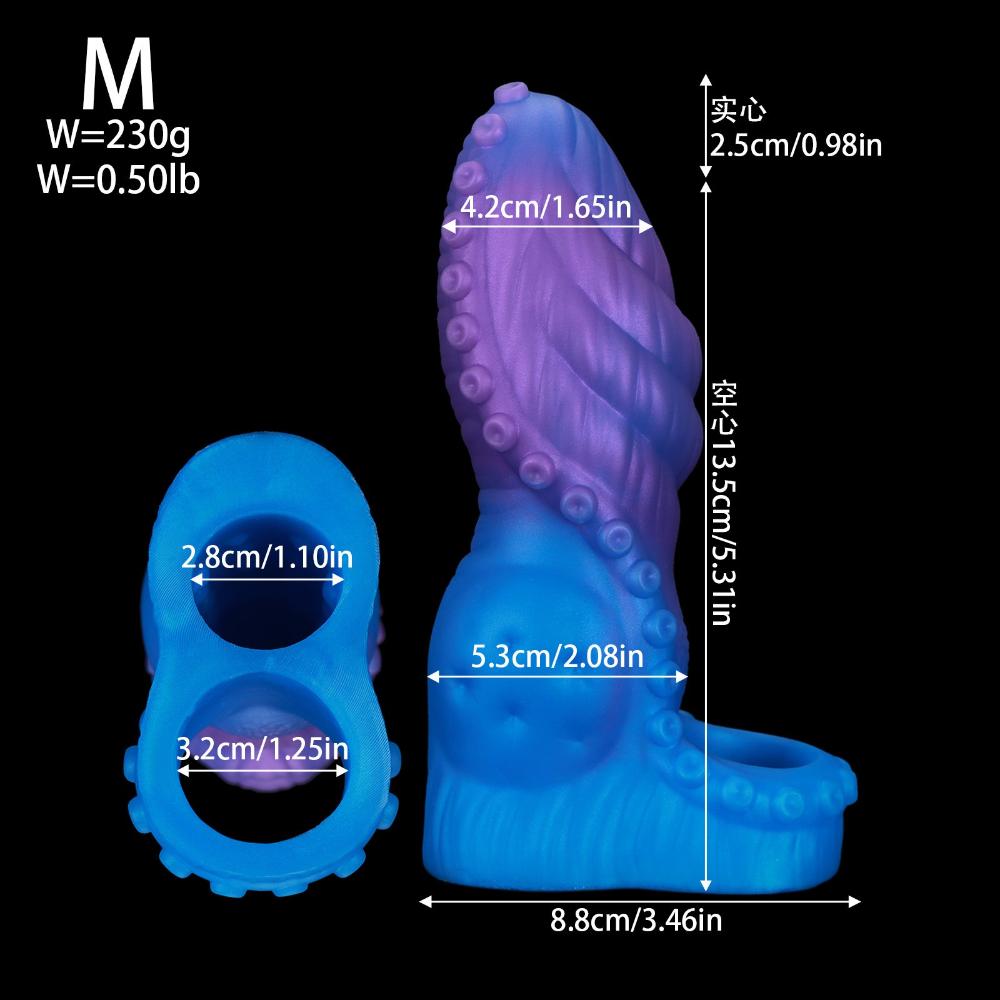 Жидкое силиконовое кольцо для пениса - Эластичное кольцо для пениса для мужчин, Усиливает удовольствие и эрекцию, Реалистичная носимая мужская игрушка