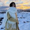 Women's High-End Mohair Imitation Cashmere Scarf - Warm, Versatile Shawl & Neck Warmer