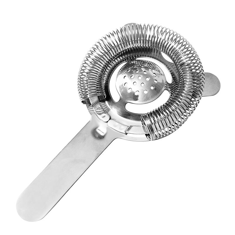 Коктейльный барный стрейнер Spring Hawthorn Strainer с 2 зубцами Инструменты для бармена