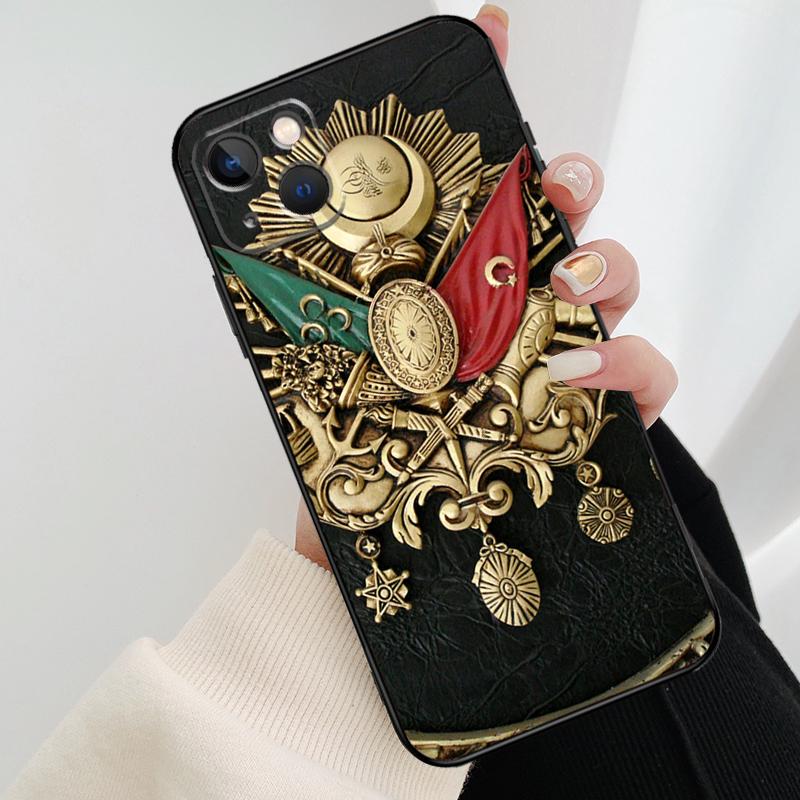Чехол для телефона с гербом Османской империи для iPhone 11 12 13 14 15 16 Pro Max Mini X XR XS Max Plus Cover Funda