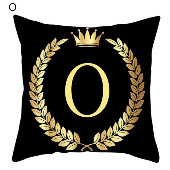 Ecofriendly Alphabet Print Double Sided Pillowcase Versatile Decorative Cushion Cover for Bedroom Insert Not Included