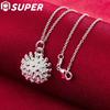 925 Sterling Silver Fireworks Coral Pendant Necklace Jewelry