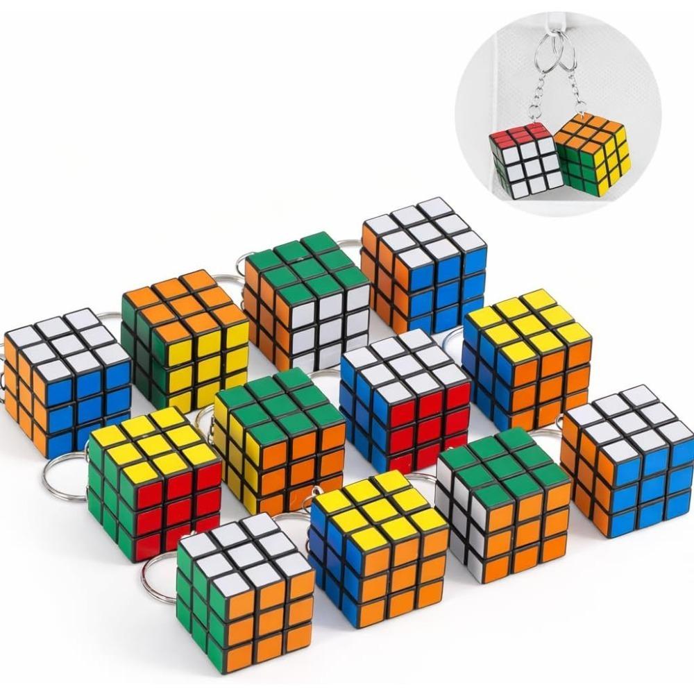 2-20 шт. Мини-креативный кубик Рубика 3x3x3 Брелок для снятия стресса Сувенир для вечеринки Для взрослых Офис Случайный цвет