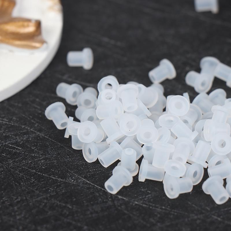 50Pcs Ciss Hollow Plug Transparent Ink Rubber Plug Empty Connector For Cartridge