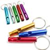 New Practical 4Pcs/Set Aluminum Alloy Small Whistle Key Ring Keychain For Outdoor Survival Camping Emergency Sport Safety