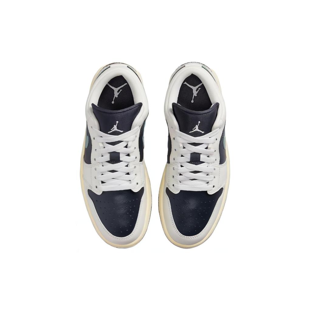 Женские кроссовки Air Jordan 1 Low Jade Smoke Черный Антрацитовый Парус DC0774-001