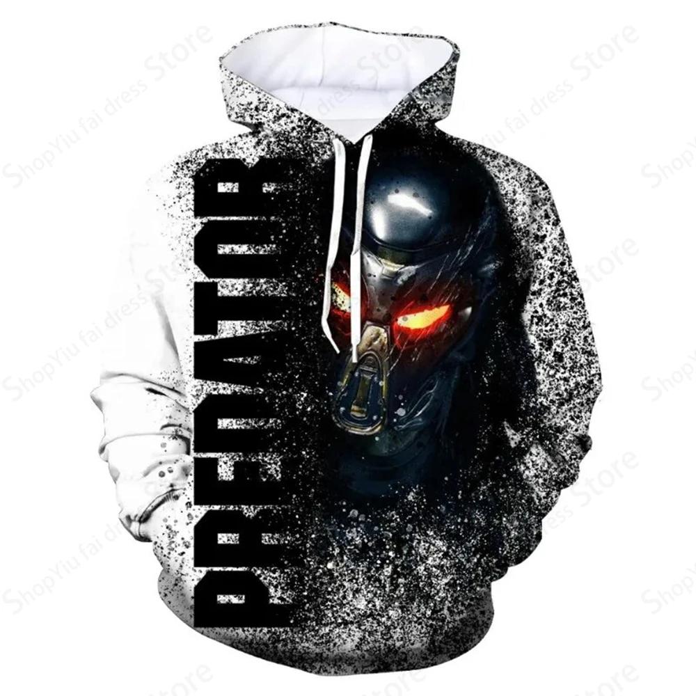 Мужская толстовка с капюшоном с принтом 3D-фильма «Хищник», графическая толстовка для мужчин и женщин, модная толстовка с капюшоном большого размера, толстовка для мальчиков, женская толстовка, мужская куртка