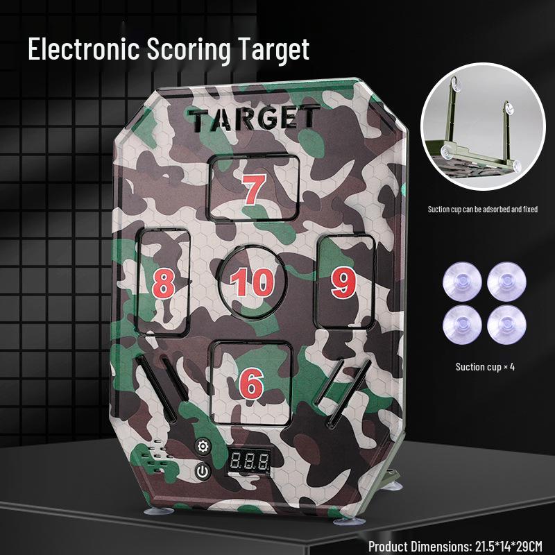 Electronic Auto-Reset Scoring Target for Battle and Practice with Soft Bullets