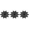 3Pcs Steel Sprocket Drive Gear 8mm Pitch 6mm D Hole 10 Teeth Set Kit 530710060010