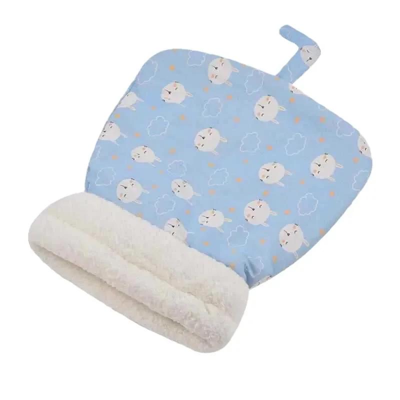 Самонагревающаяся лежанка для кошек, мягкий плюшевый зимний спальный мешок для кошек, спальный мешок для кошек, живущих в помещении, милый наполнитель для туалета для щенков