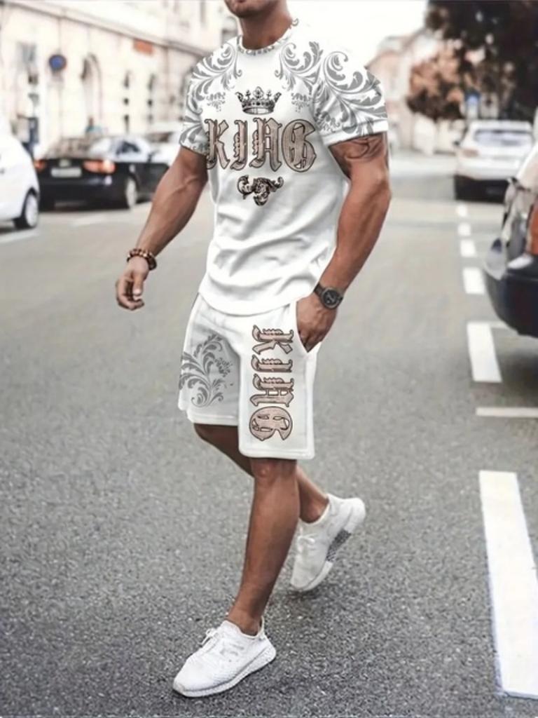 Гавайский кокосовый 3D-принт, модный мужской костюм с круглым вырезом, повседневный, с коротким рукавом и шортами, модный уличный костюм в стиле Харадзюку