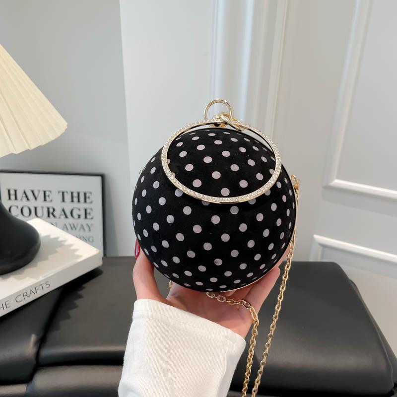 Модная ручная маленькая сумка кроссбоди круглой формы, легкая роскошная сумка-кроссбоди на цепочке на одно плечо