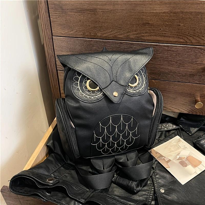 Женская сумка через плечо Owl, персонализированный небольшой рюкзак из ПУ, дорожная сумка, студенческий рюкзак.
