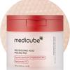 Medicube Тонизирующие диски с красной янтарной кислотой, пантенолом, пилинг-диски для лица | Отшелушивающие тонизирующие диски для кожи, склонной к высыпаниям | Ниацинамид