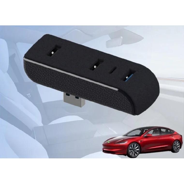 Glove Box Expansion Dock for Tesla Model Y/3+ USB Hub 4-in-1 Fast Charging Upgrade Data Transfer Adapter Docking Station 2025