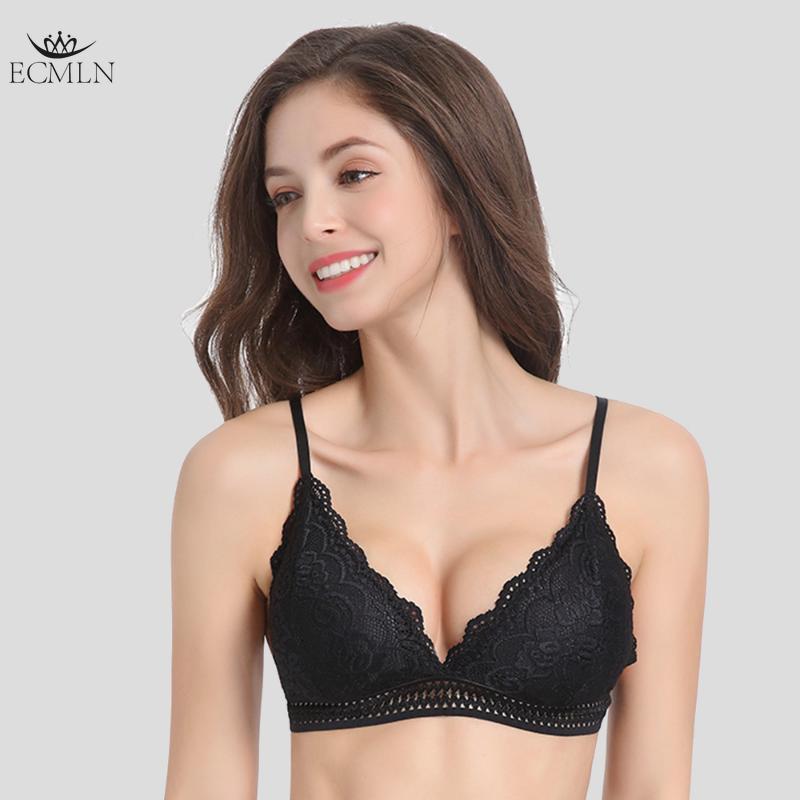 Кружевной женский бюстгальтер без косточек с паралоновыми тонкими съёмными вкладышами и регулируемыми лямками