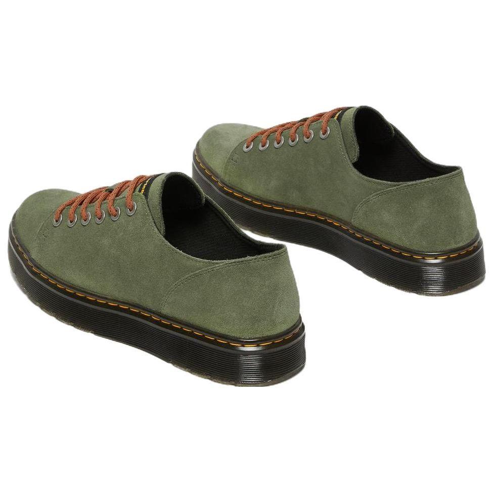 Dr. Martens Leather Comfortable Low-Top Casual Shoes Unisex Casual Shoes Green 27780384