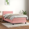 3141400 vidaXL Divan Bed with Mattress Pink 90x190 Cm Velvet