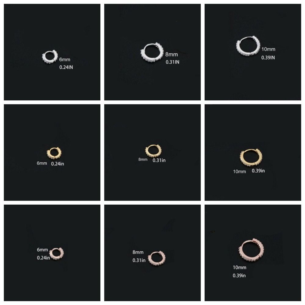 Гипоаллергенный Круглый Циркониевый Пирсинг Носа Хряща Хеликса Персональности Женщины