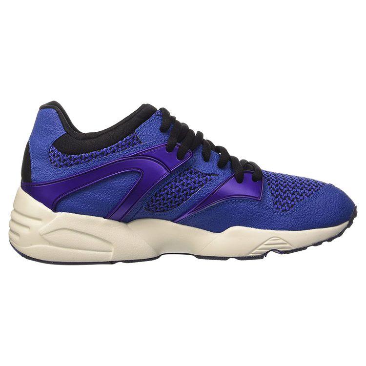 Puma Round Toe Lace-Up Mesh Fabric Shock Absorbing Breathable Impact Resistant Low Top Running Shoes Unisex Sneakers Blue 359996-02