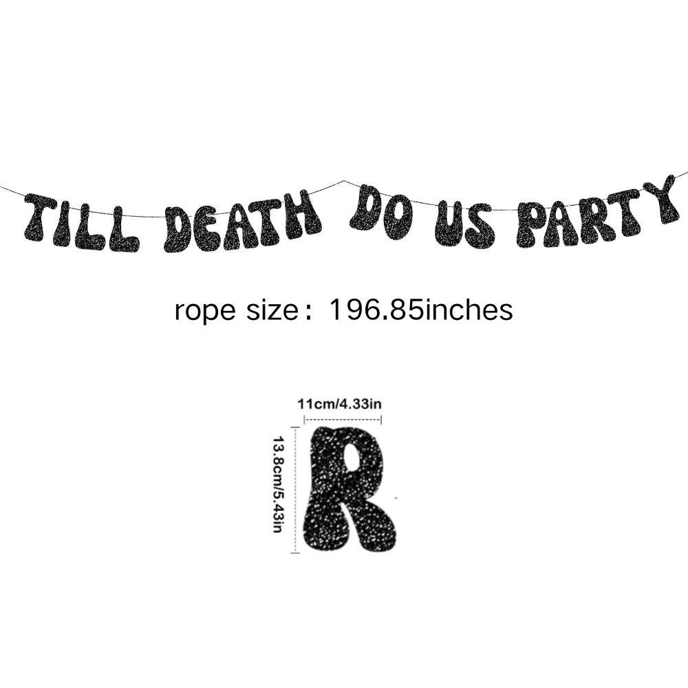 Бумага Пока Смерть Не Разлучит Нас Вечеринка Черный Баннер Сделай Сам Хэллоуин Девичник Девушки