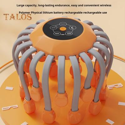 Электрический массажер для головы с 20 независимыми массажными узлами, интеллектуальным таймером, 5 режимами, регулируемый на 360 градусов массажер для кожи головы Octopus