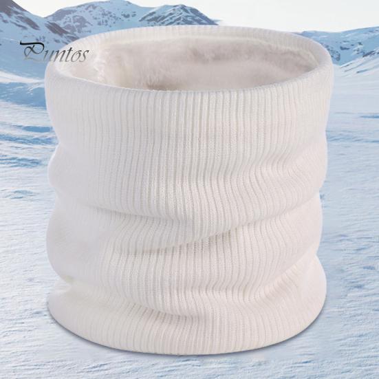 Autumn Winter Velvet Thickened Neck Gaiter Scarf Men Women Solid Color Elastic Scarf Windproof Thermal Insulation Neck Wrap