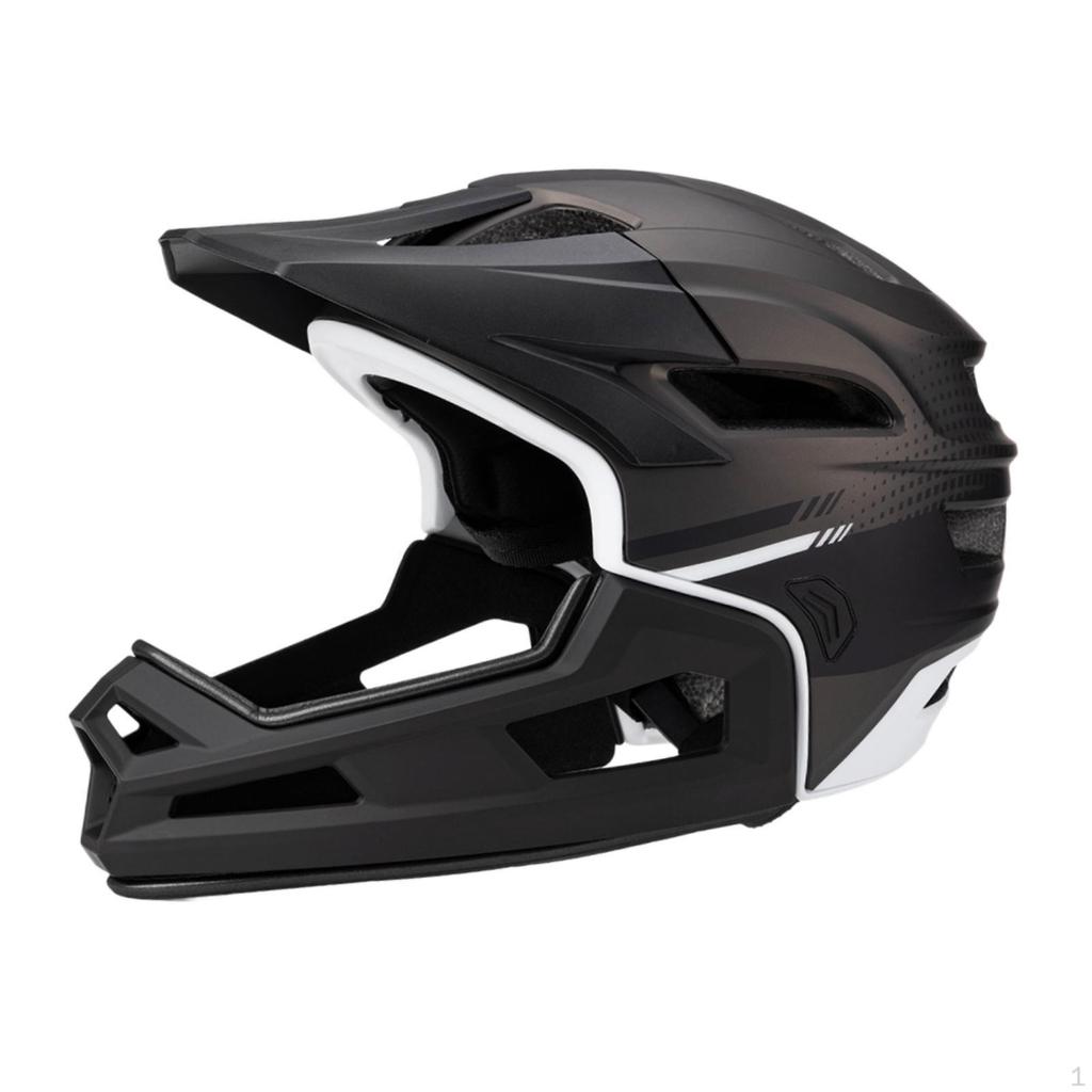 Full Face Bicycle Helmet with Detachable Chin Guard for Commuting And Climbing