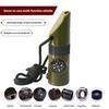 7-In-1 Multifunctional Whistle with Compass Thermometer Magnifier Reflector Mirror LED Light Outdoor Hiking Hunting Camping Emergency Survival Tool