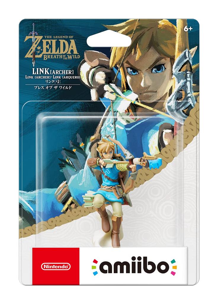 Nintendo Amiibo - Ссылка (Лук) [Дыхание дикой природы] (Серия «Легенда о Зельде») Фигурка NFC, Коллекционная фигурка из ПВХ, Новая