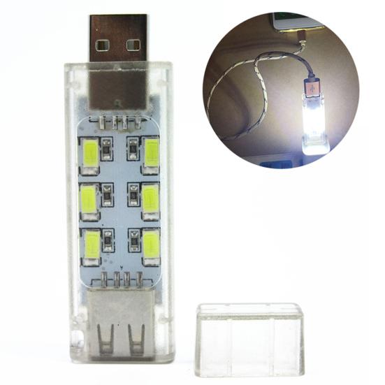 Портативная USB-лампа 5 В, светодиодная, двусторонняя, для чтения книг, для общежития, мини-ночник, с USB-накопителем